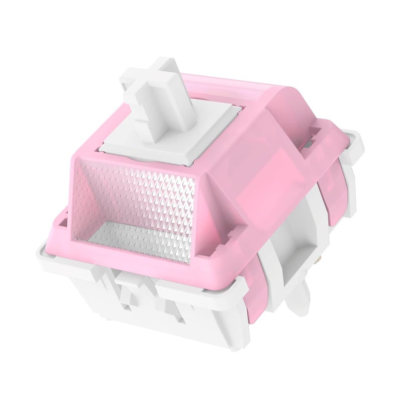 DUROCK White Lotus Switch, High Precision Light Tactile Switches 56g Long Spring Pre-Lubed RGB Tactile Keyboard Switches ( White Lotus, 70pcs) - Image 2